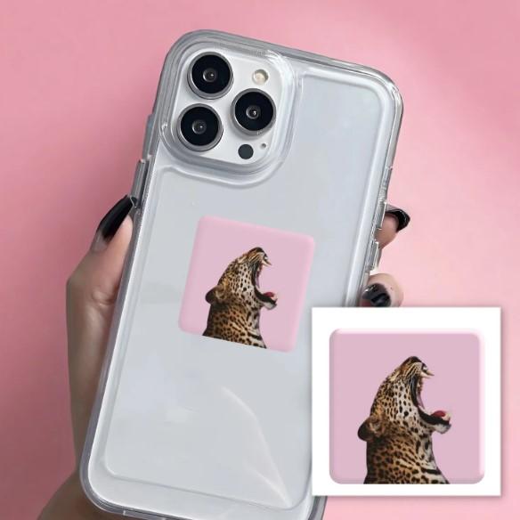 3D-стікер "Pink wild cat"- SX-146
