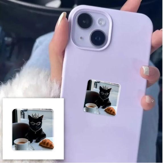 3D-стікер  "Rich black cat"