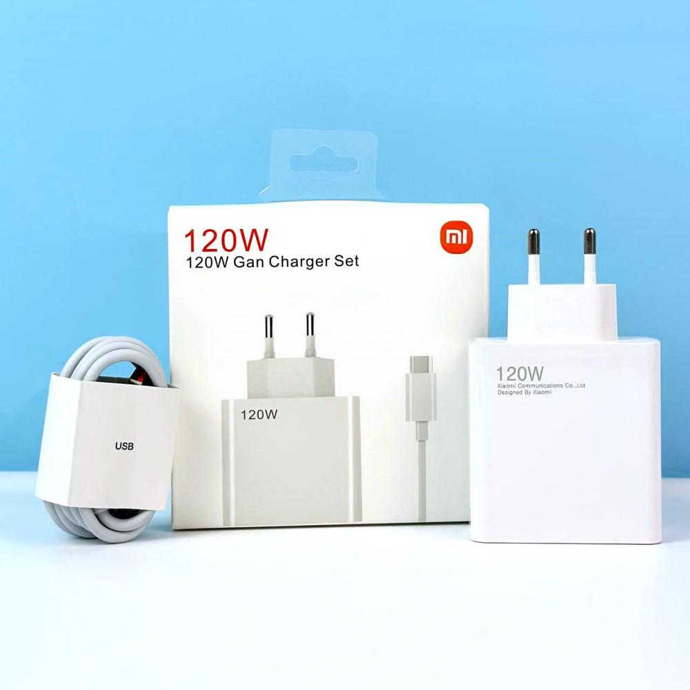 Мережевий адаптер Xiaomi GaN 120W 2 in1 USB-A+USB-C (Білий)