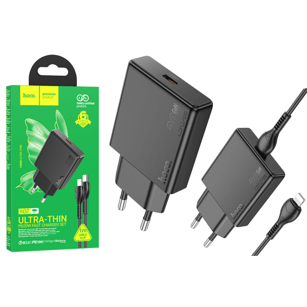Зарядний пристрій HOCO N37 Type-C/lightning PD20W