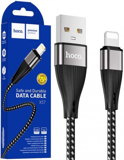 Кабель HOCO X57 Lightning  (1m) чорний