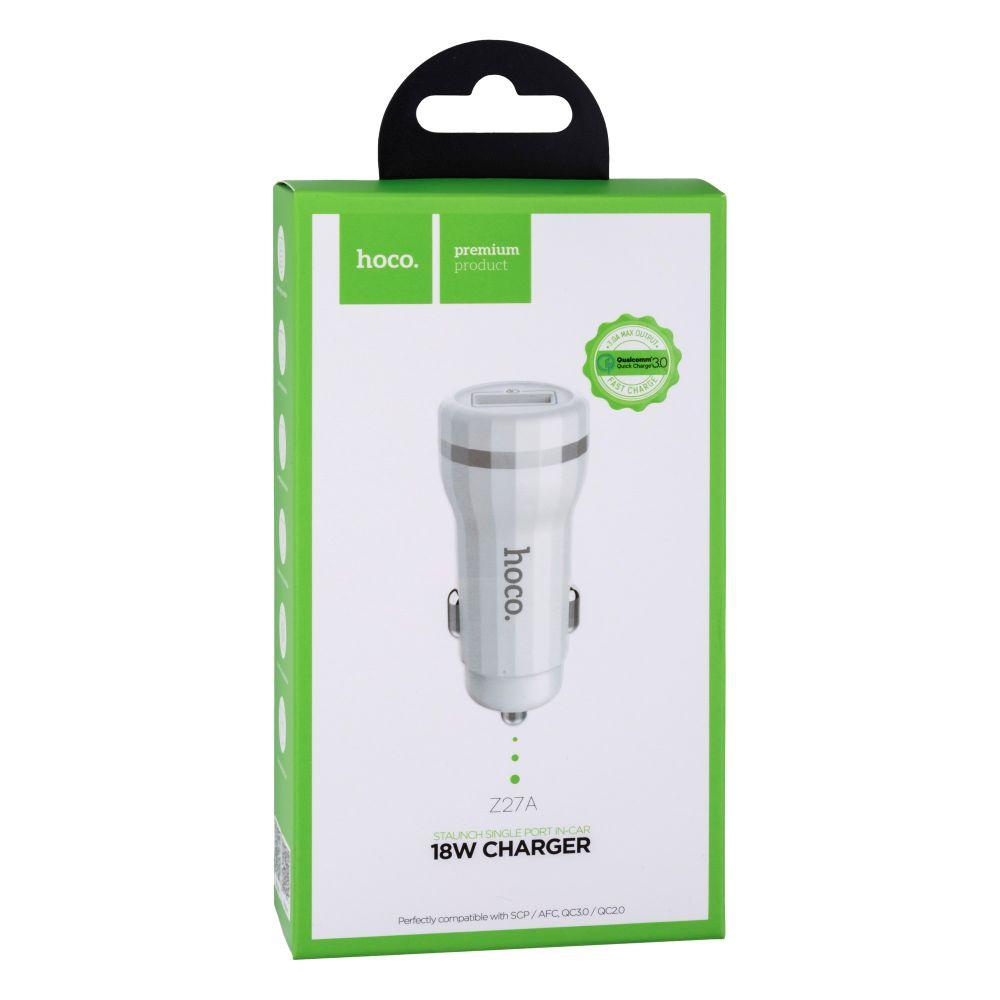 АЗП Hoco Z27A Staunch Single QC3.0 (Білий)