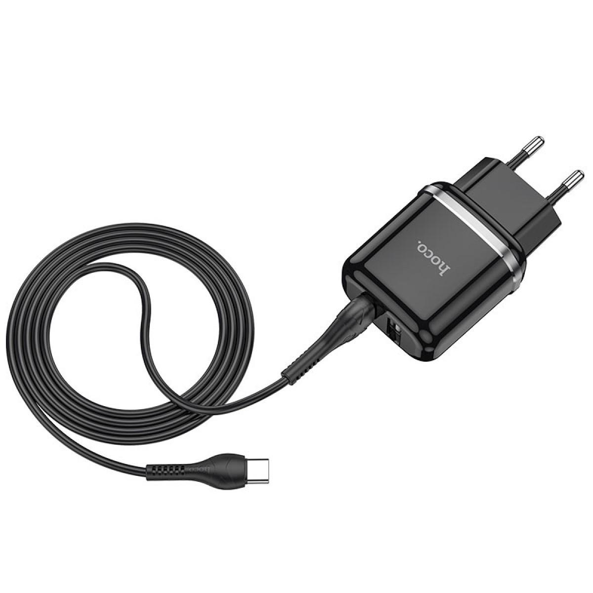 СЗУ Hoco N1 Ardent Type-C 1USB 2.4A EU чорний