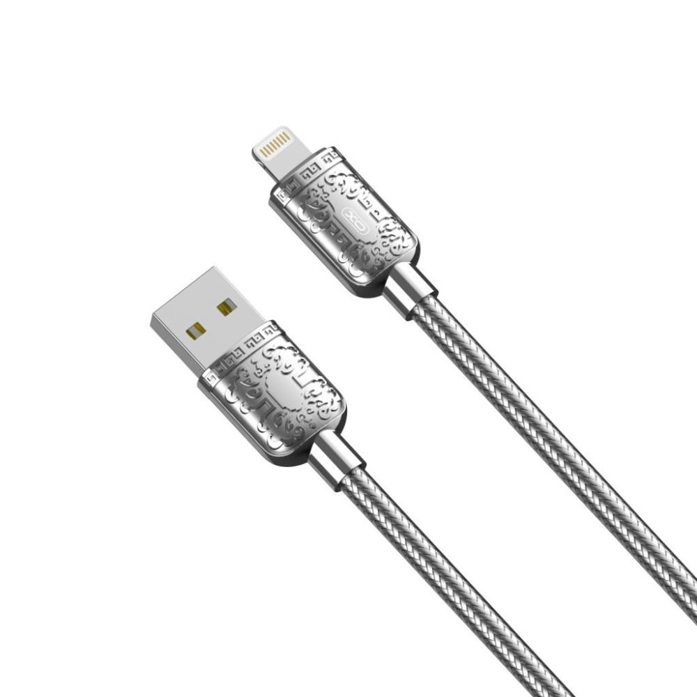 Зарядний шнур Lightning XO NB216 2.4A Lightning 1M (Срібний)
