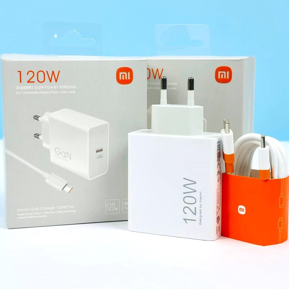 Мережевий ЗП Xiaomi GaN 120W 2 in1 USB-C & data cadel Type-C to Type-C (Білий)