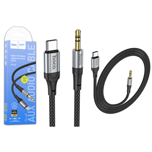 AUX Cable HOCO UPA26 (Type-C to 3.5mm) чорний