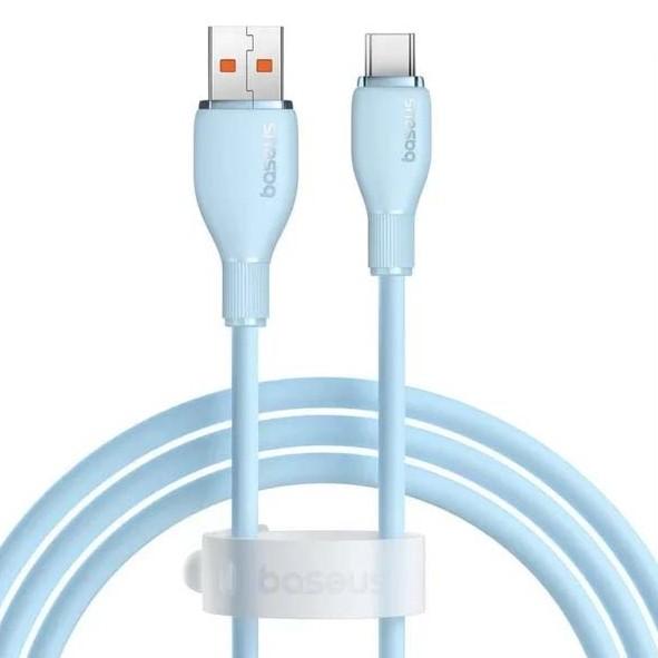 Кабель Baseus Pudding  USB to Type-C 100W 1.2m (швидка зарядка) синій