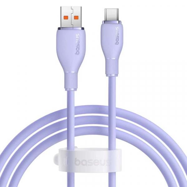 Кабель Baseus Pudding  USB to Type-C 100W 1.2m (швидка зарядка) фіолетовий