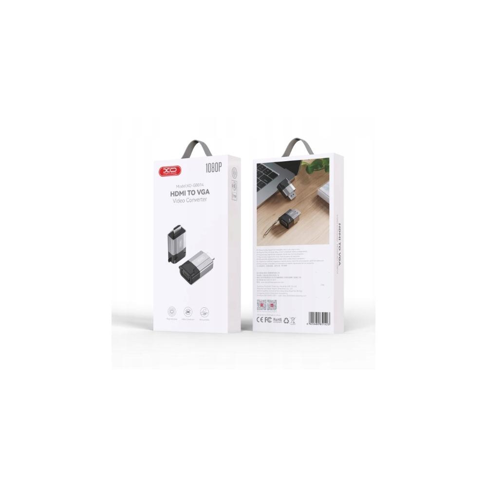 Адаптер XO GB014 HDMI to VGA female converter Metal