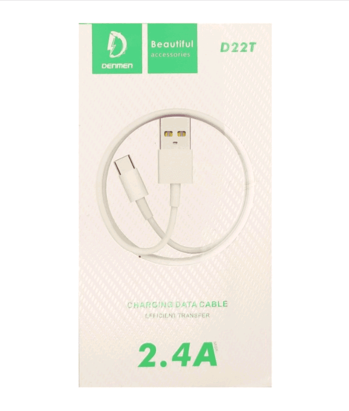 Кабель Type-C Denmen D22T 2.4A (Білий)