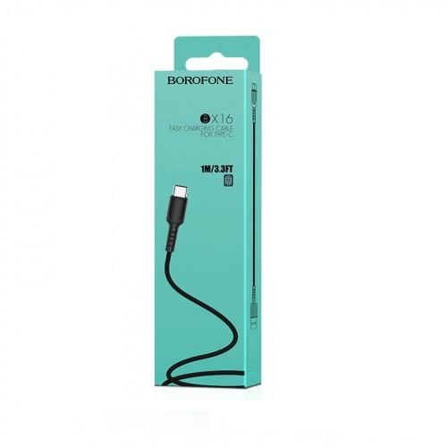 Кабель BOROFONE BX16 Easy для TYPE-C 3A/1m black
