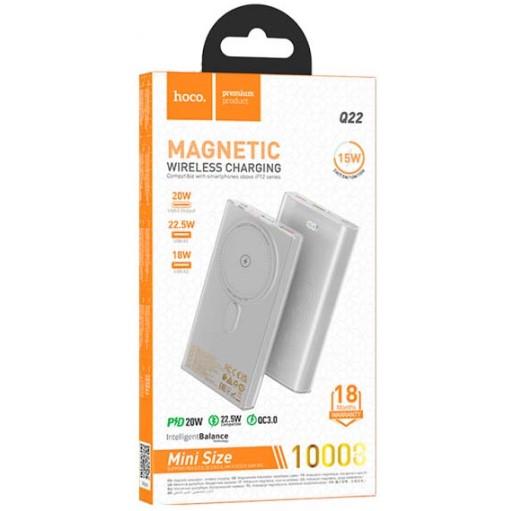 Power Bank Hoco Q22 Taurus 22.5W+PD20W magnetic fully compatible with digital displaу 10000mA Gray