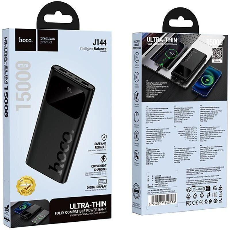 Power bank 15000 mAh для Hoco J144 (Чорний)