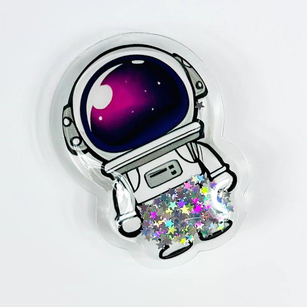 PopSocket 3D Космонавт (Рідкі блискітки)