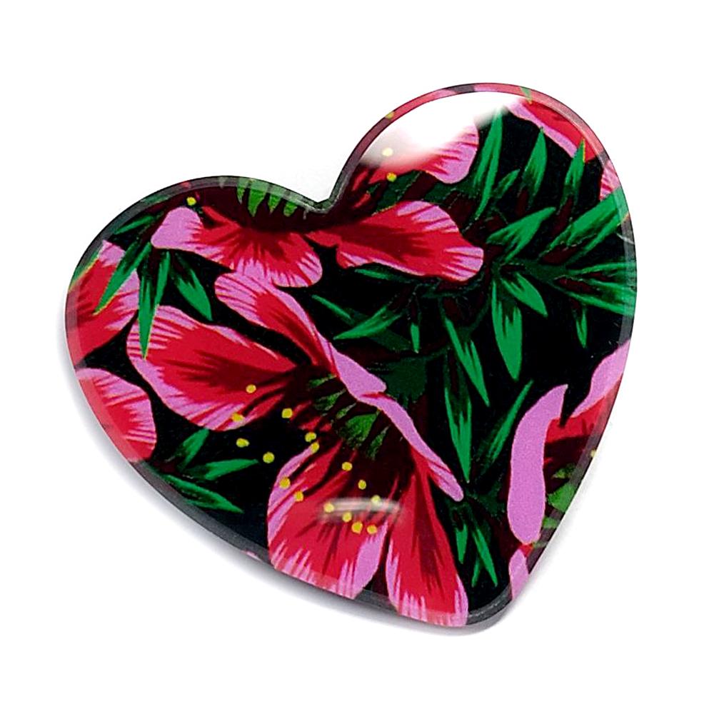 Popsocket heart (Квіти на темному фоні)