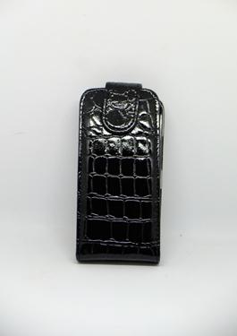 Книжка для Nokia Asha 305/306 черная рептилія