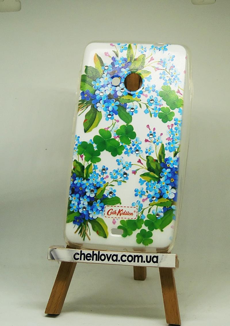 Diamond Silicone Nokia 535 (Microsoft) Cath Kidston Romantic Blue