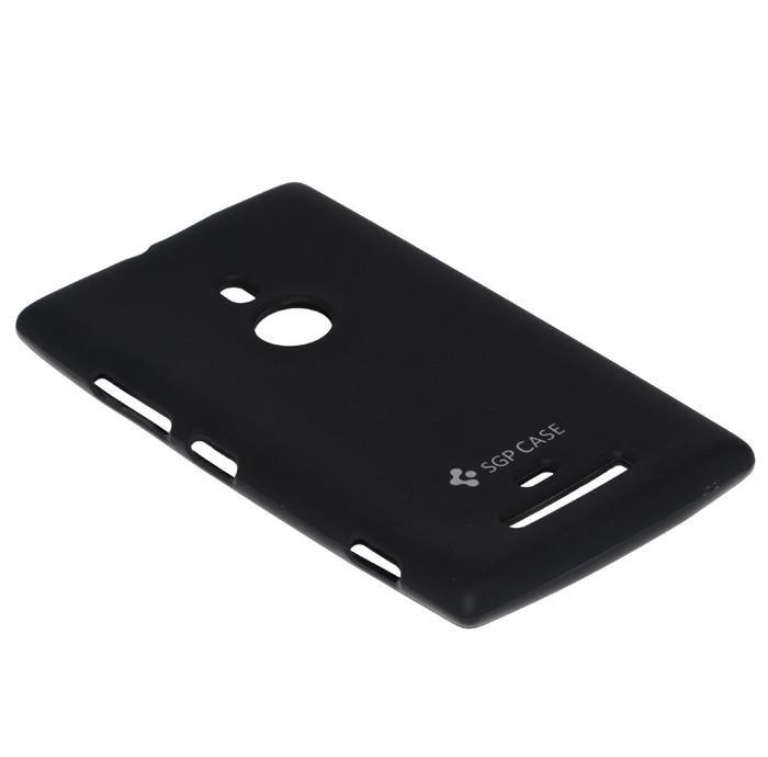 Накладка SGP для Nokia 925 Lumia чорний силікон