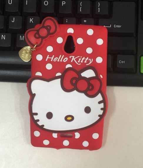 Накладка для Nokia X2 Hello Kitty червона 3D