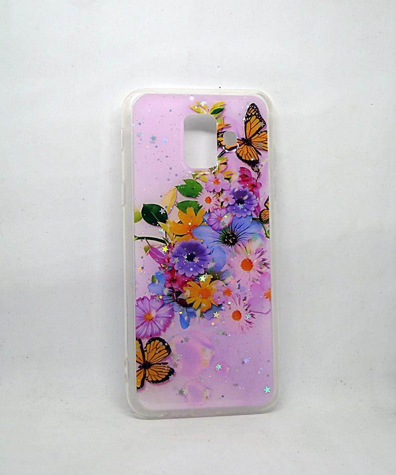 Накладка Flower Mix для Samsung A6 (2018) (Мод. 09)