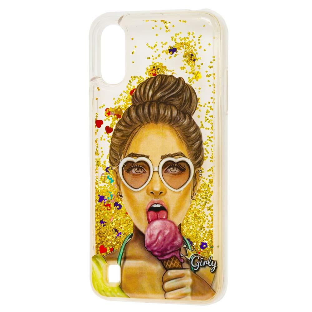 Накладка Fluid Painted для Samsung A01 "Дівчина з морозивом"