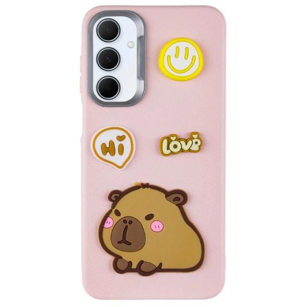 Чохол Leather Toys для Samsung A16 4G/5G  (Capybara / Pink)