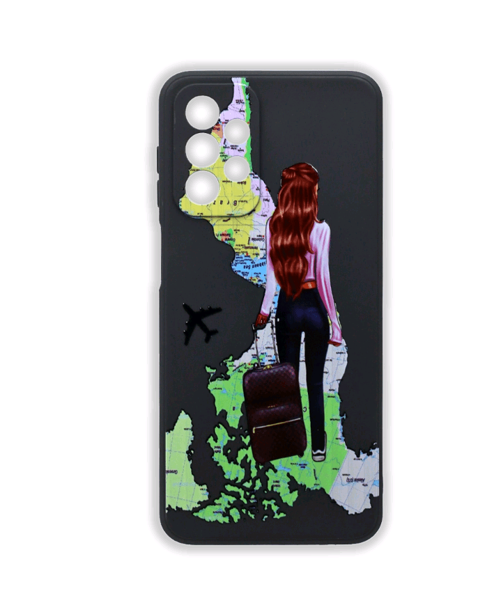 Накладка Traveling girl для Samsung A23 (A235) (чорна)