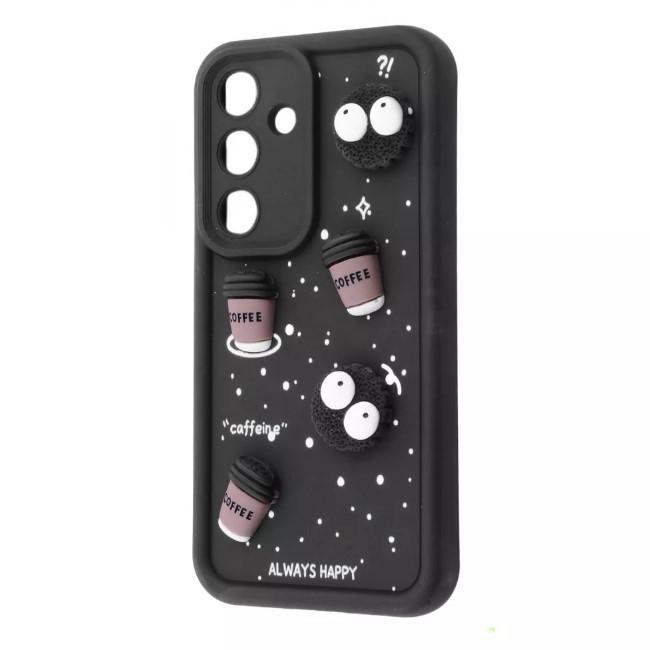 Чохол Pretty Toys для Samsung S21 FE(Black / Always happy coffee)