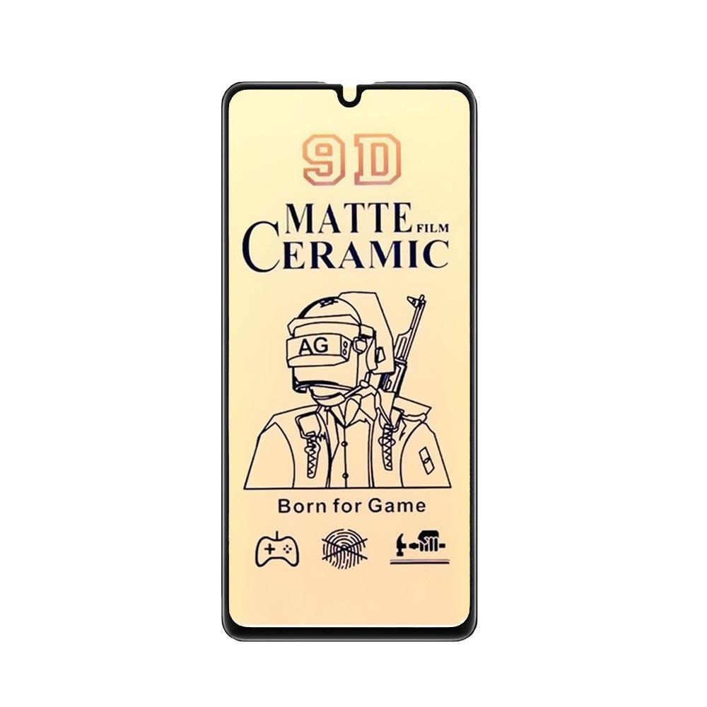 Гнучке скло Ceramic MATT для  Samsung A41 матове з чорною рамкою
