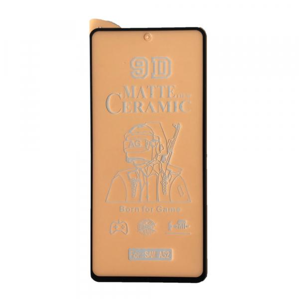 Гнучке скло Ceramic MATT для Samsung A52/A51/M31s/S20FE матове з чорною рамкою