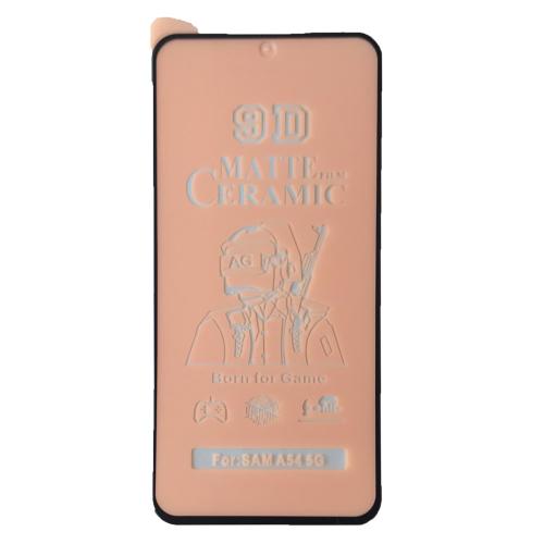 Гнучке скло Ceramic MATT для Samsung A54 матове з чорною рамкою