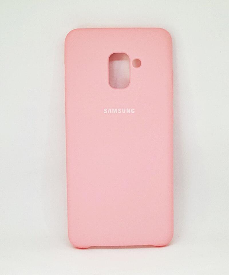 Silicone Case для Samsung A8 Plus (2018) (Pink (8))