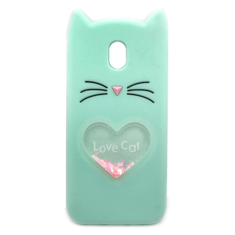 Накладка 3D Cat heart для Samsung J5 (2017) J530  м`ятна