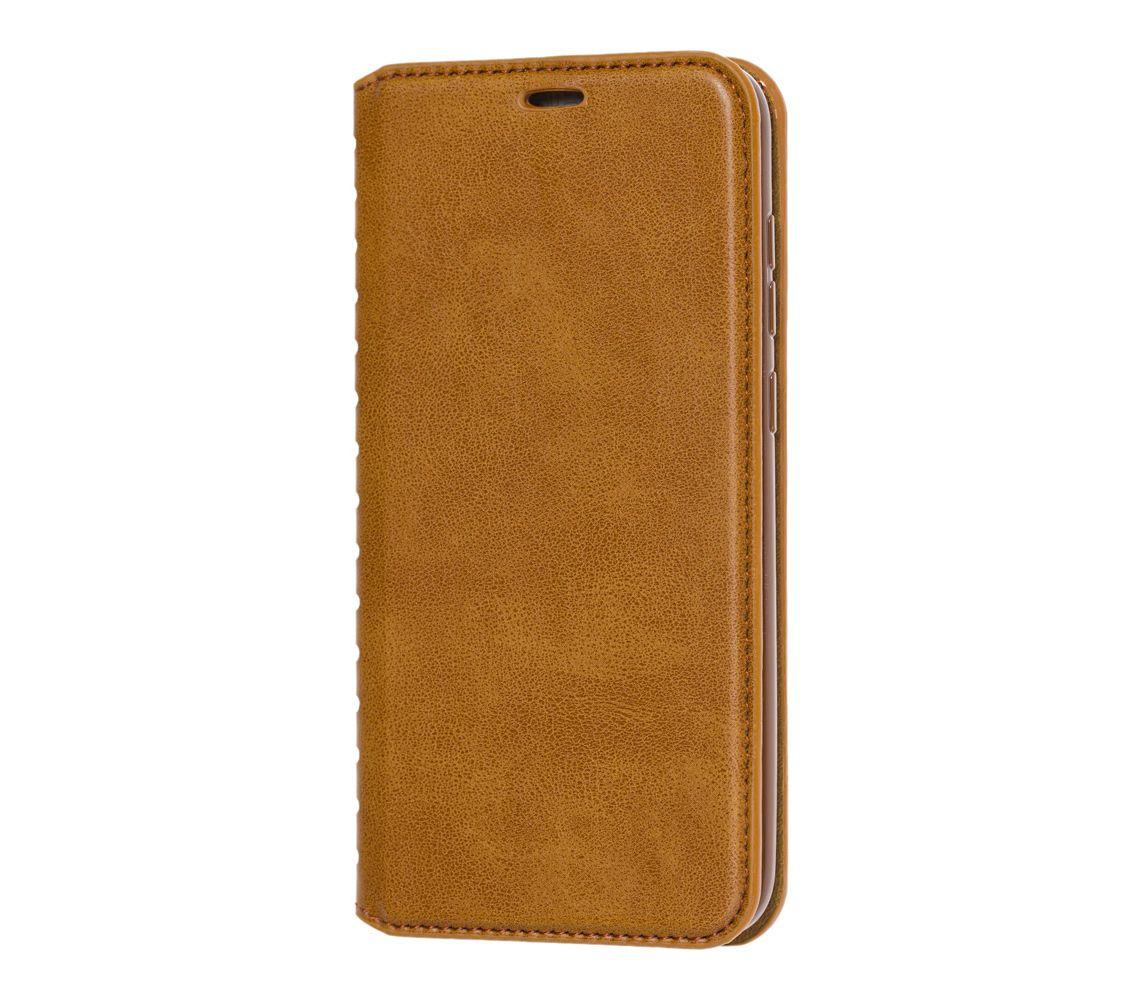 Книжка leather folio для Samsung A6 Plus коричнева