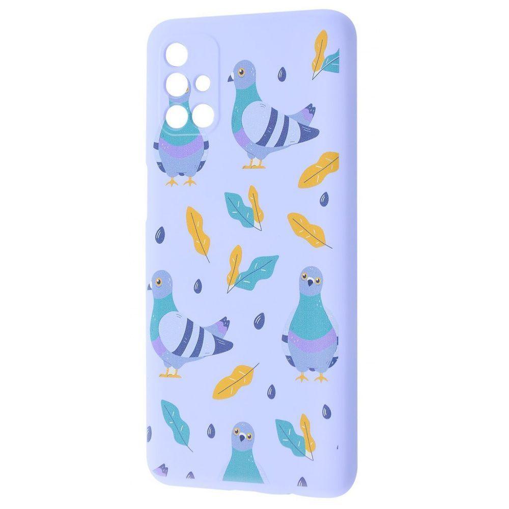 WAVE Fancy для Samsung M31s (pigeon with sunflower seeds/light purple)