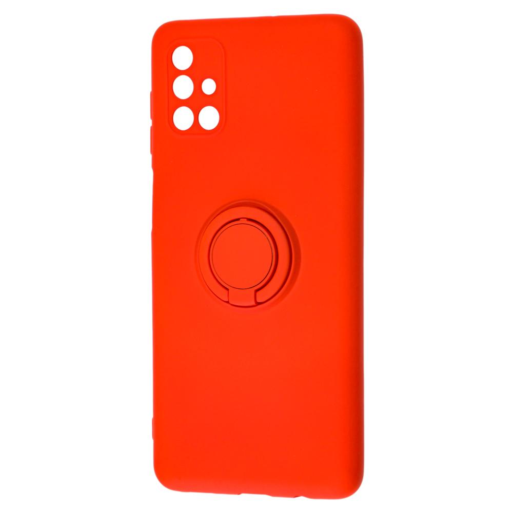 Накладка ColorRing з кільцем для Samsung M51 червона