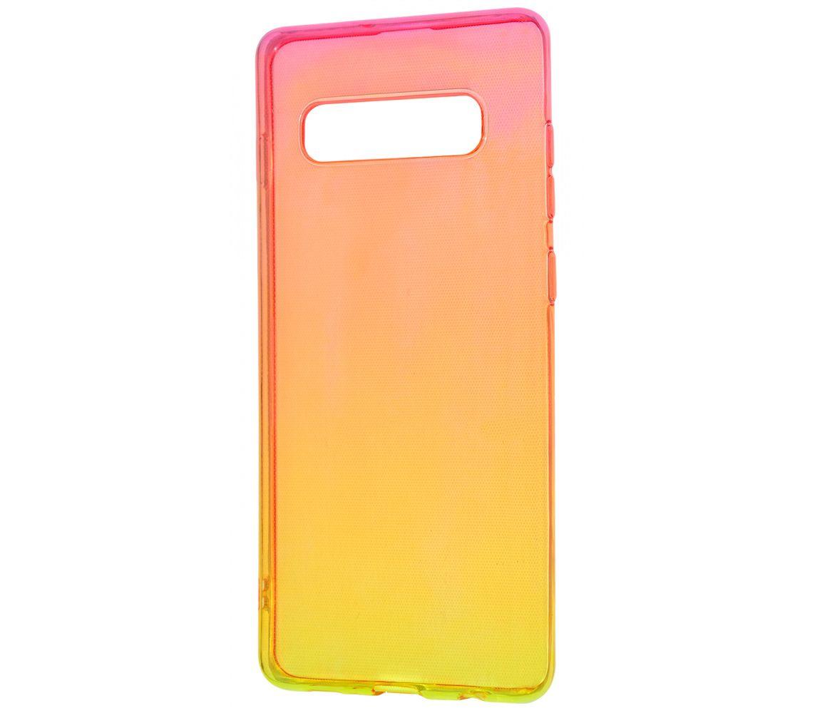 Накладка Gradient Design для Samsung S10 Plus (red/yellow)