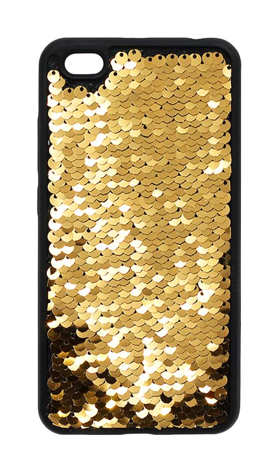 Накладка для Xiaomi Redmi Note 5a пайетки  (Золота)