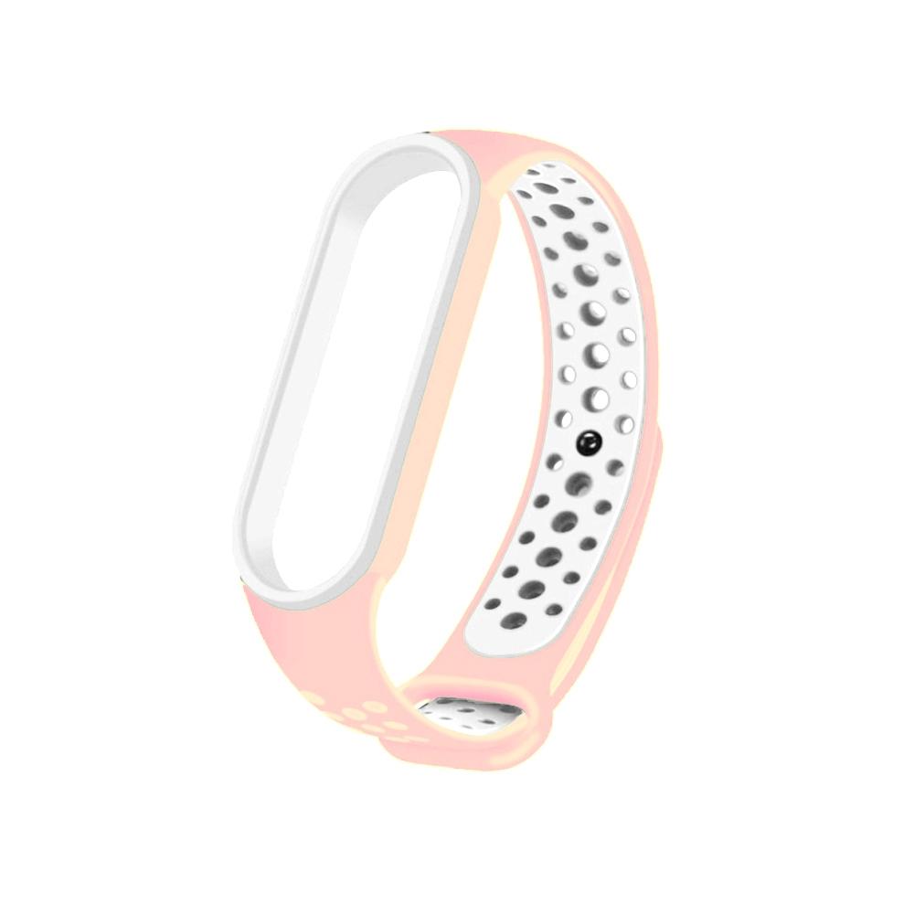 Ремінець SPORT для Xiaomi Mi Band 5/6 pink sand/ white