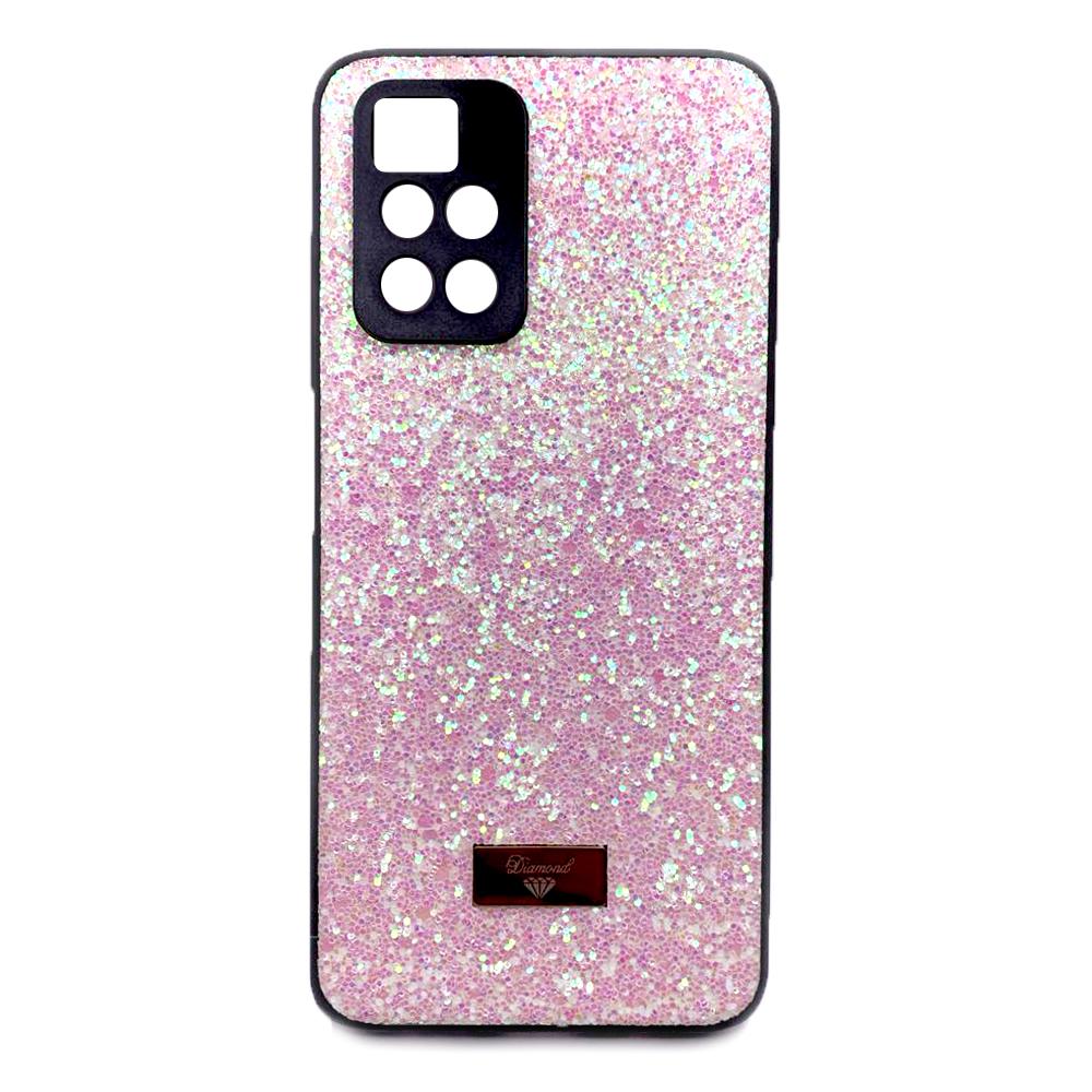 Накладка Bling Grainy Diamond Separate Camera для Xiaomi Redmi 10 (Світло-рожева)