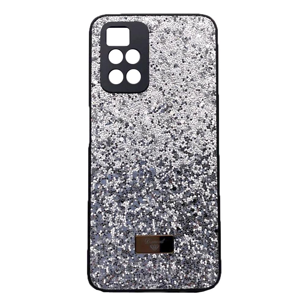Накладка Bling Grainy Diamond Separate Camera для Xiaomi Redmi 10 (Срібляста)
