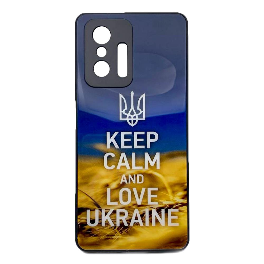 Накладка Marble Clouds для Xiaomi 11T/11T Pro KEEP CALM (скляний)