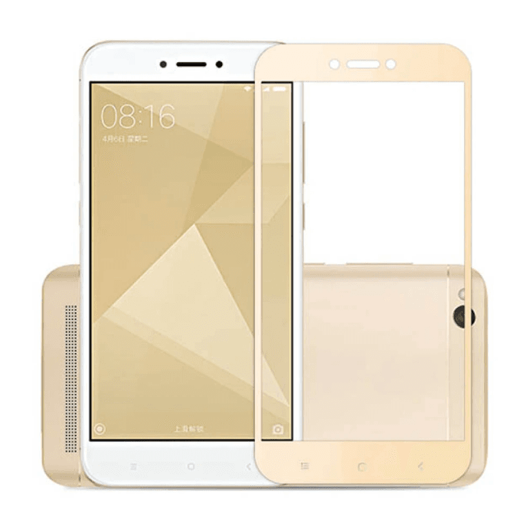 Захисне скло Silk Screen для XIAOMI Redmi 5A золота рамка