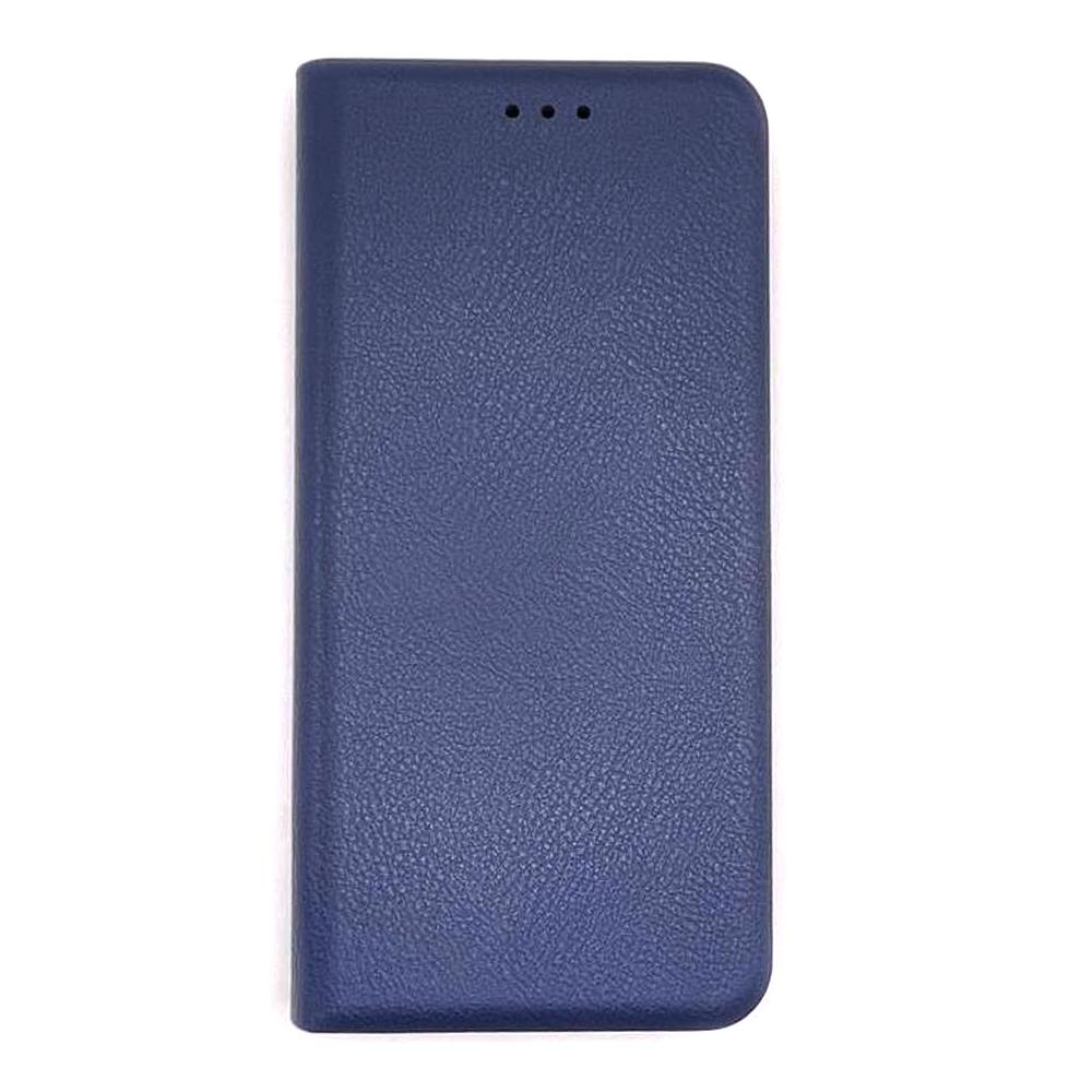 Книжка LEATHER для IPhone Xr темно-синя