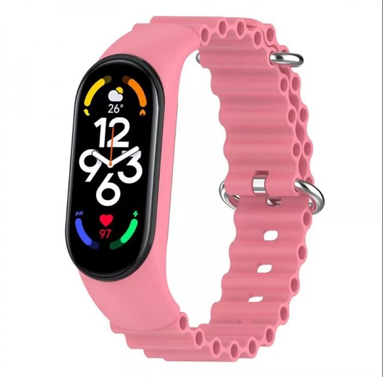 Ремінець Ocean для Mi Band 5/6/7 (pink)