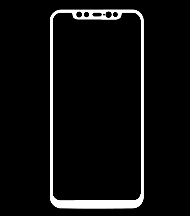 Захисне скло Silk Screen для XiaomiI Mi 8/Mi 8 Pro біла рамка (поклейка рамкою)