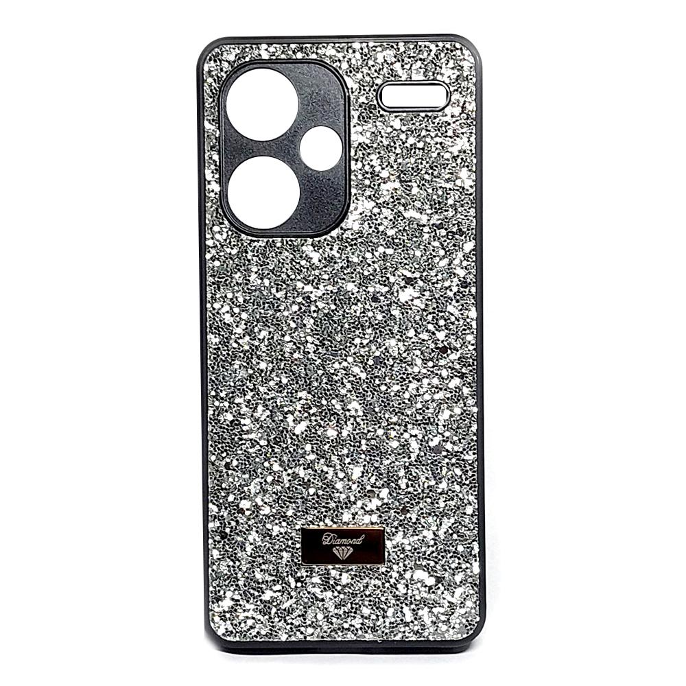 Накладка Bling Grainy Diamond Separate Camera для Xiaomi Note 13 Pro Plus (Срібляста)