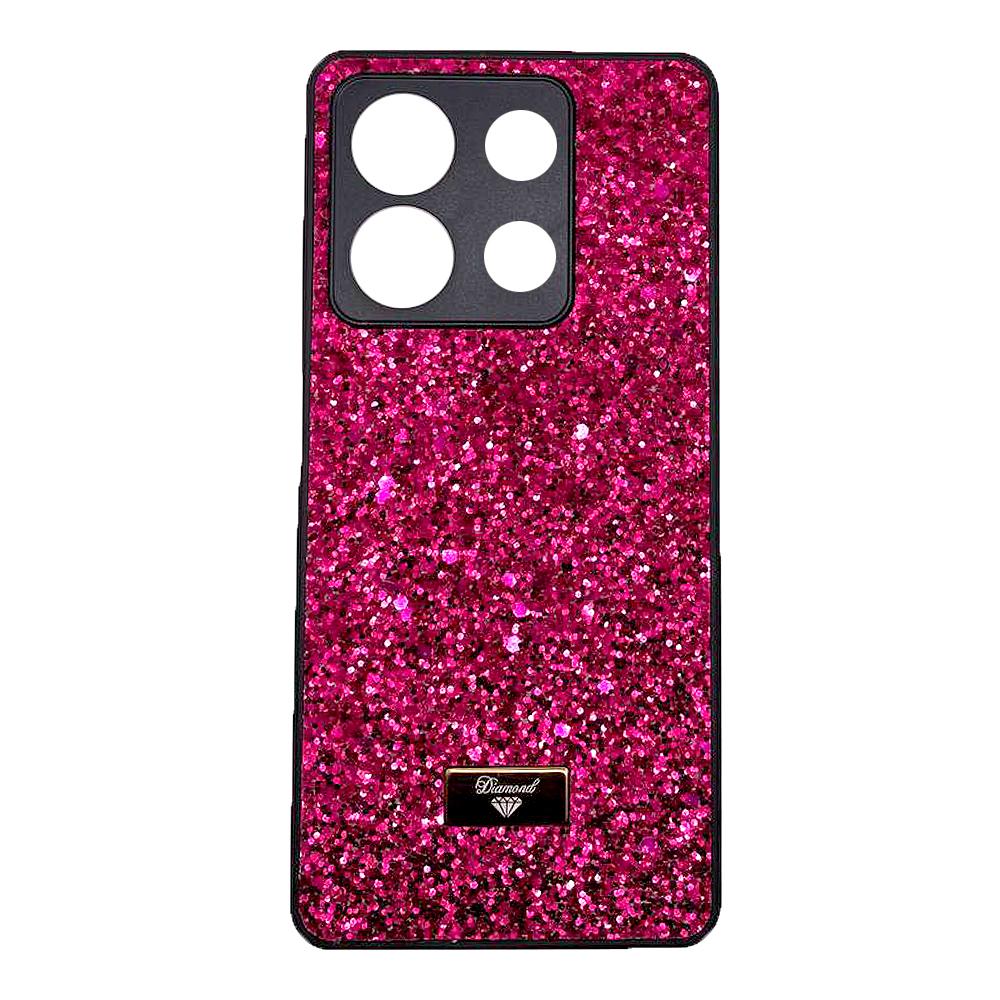 Накладка Bling Grainy Diamond Separate Camera для Xiaomi Redmi Note 13 Pro 5G/Poco X6 (Малинова)