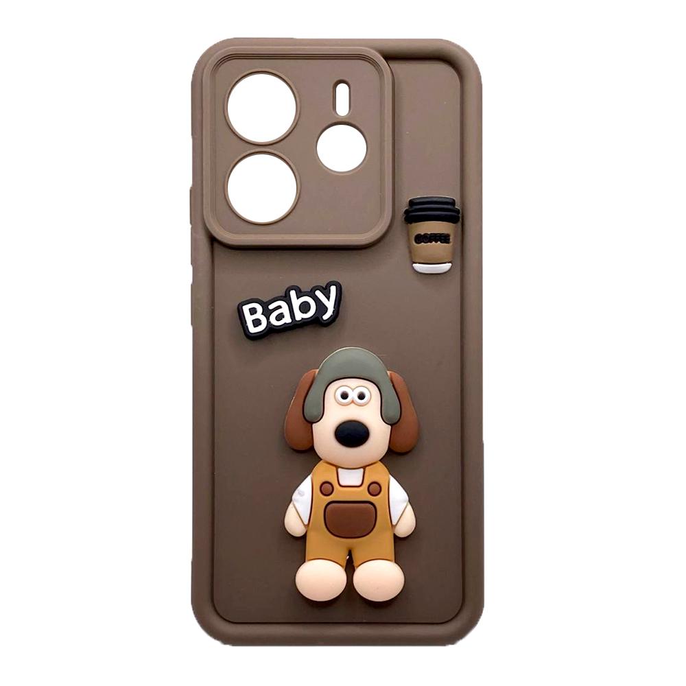 Чохол Pretty Toys для Xiaomi Redmi Note 14 4G (brown/baby)