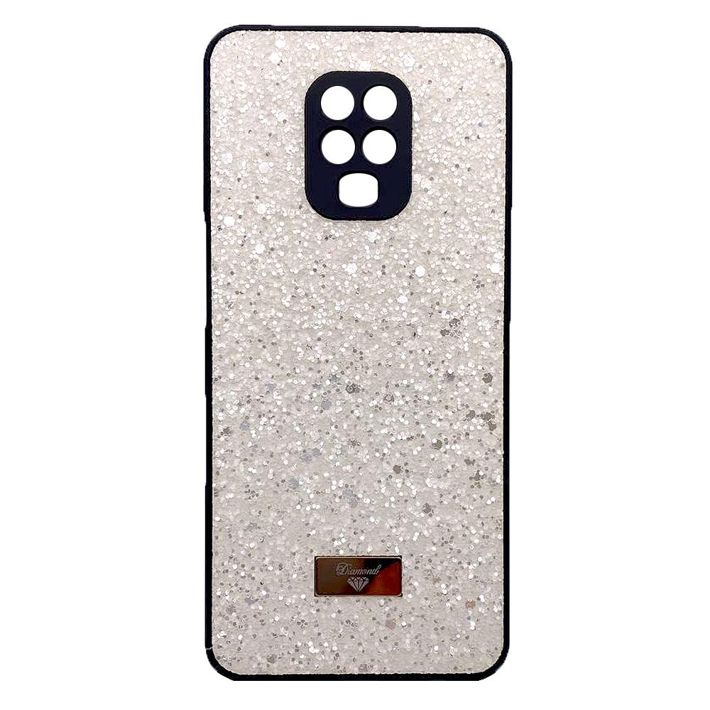 Накладка Bling Grainy Diamond Separate Camera для Xiaomi Redmi Note 9 Pro/Note 9s (Кремова)